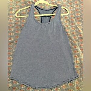 Women's Lululemon Tank Size 6 Black & White Striped